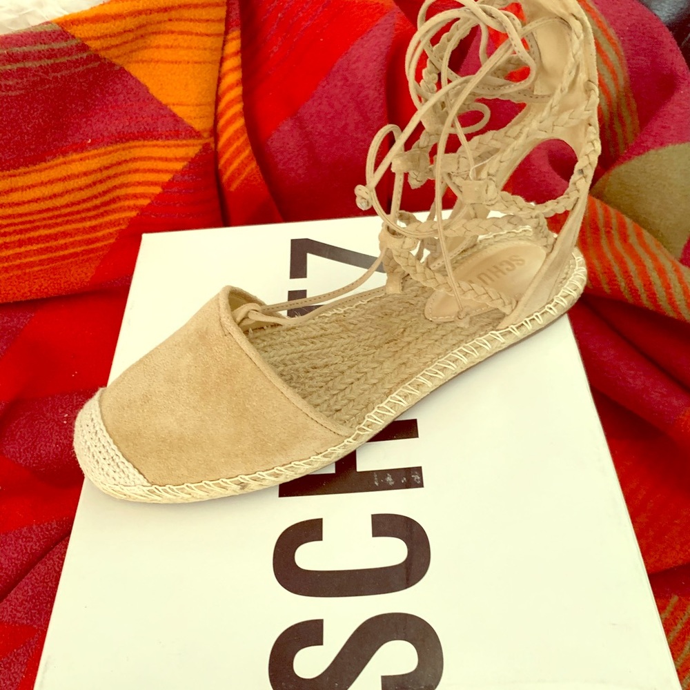 Schutz Kobi espadrille sandal - Brush Sand suede